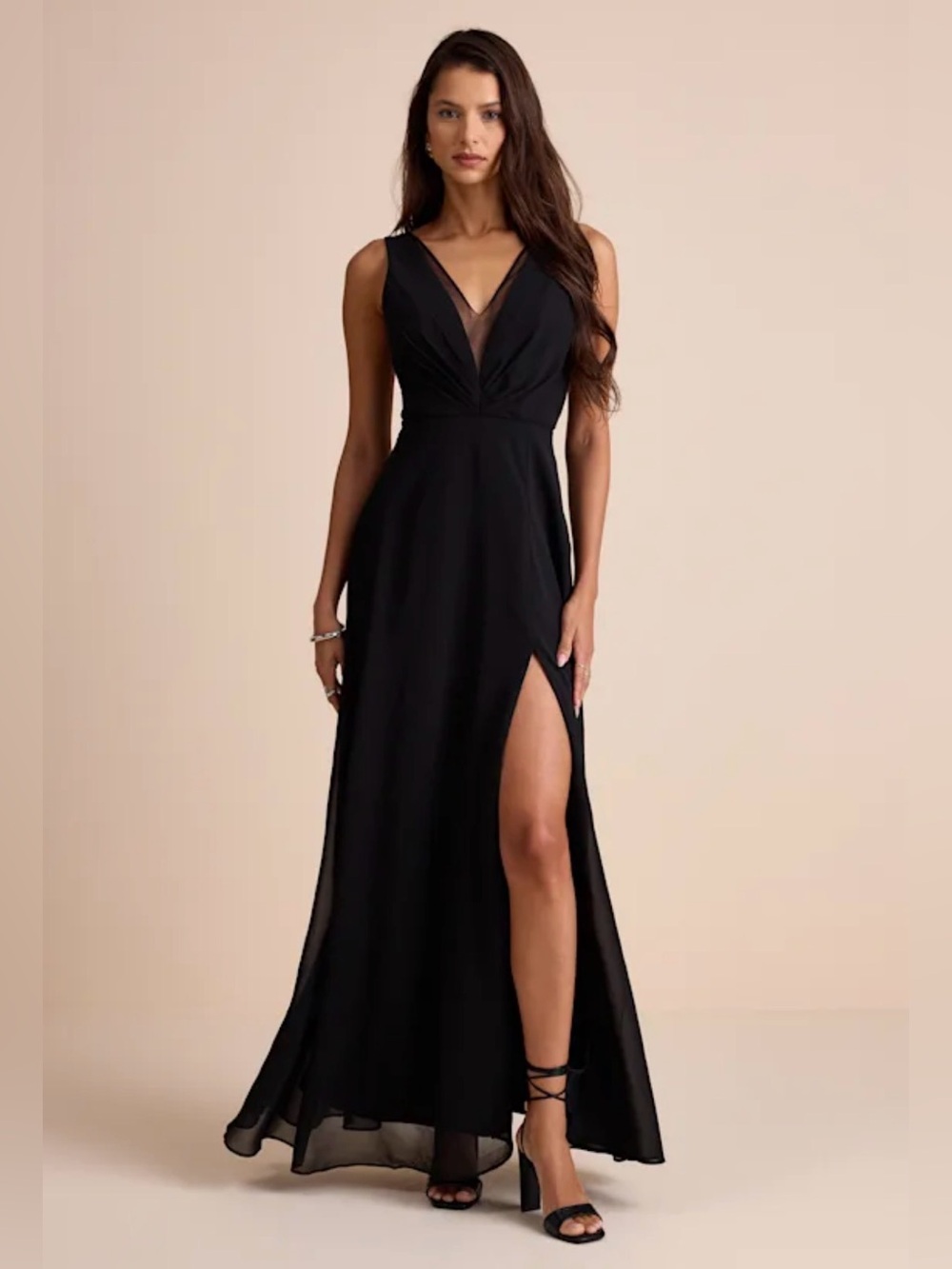 Lulus Simply Immaculate Black Backless Maxi Dress - Size XS